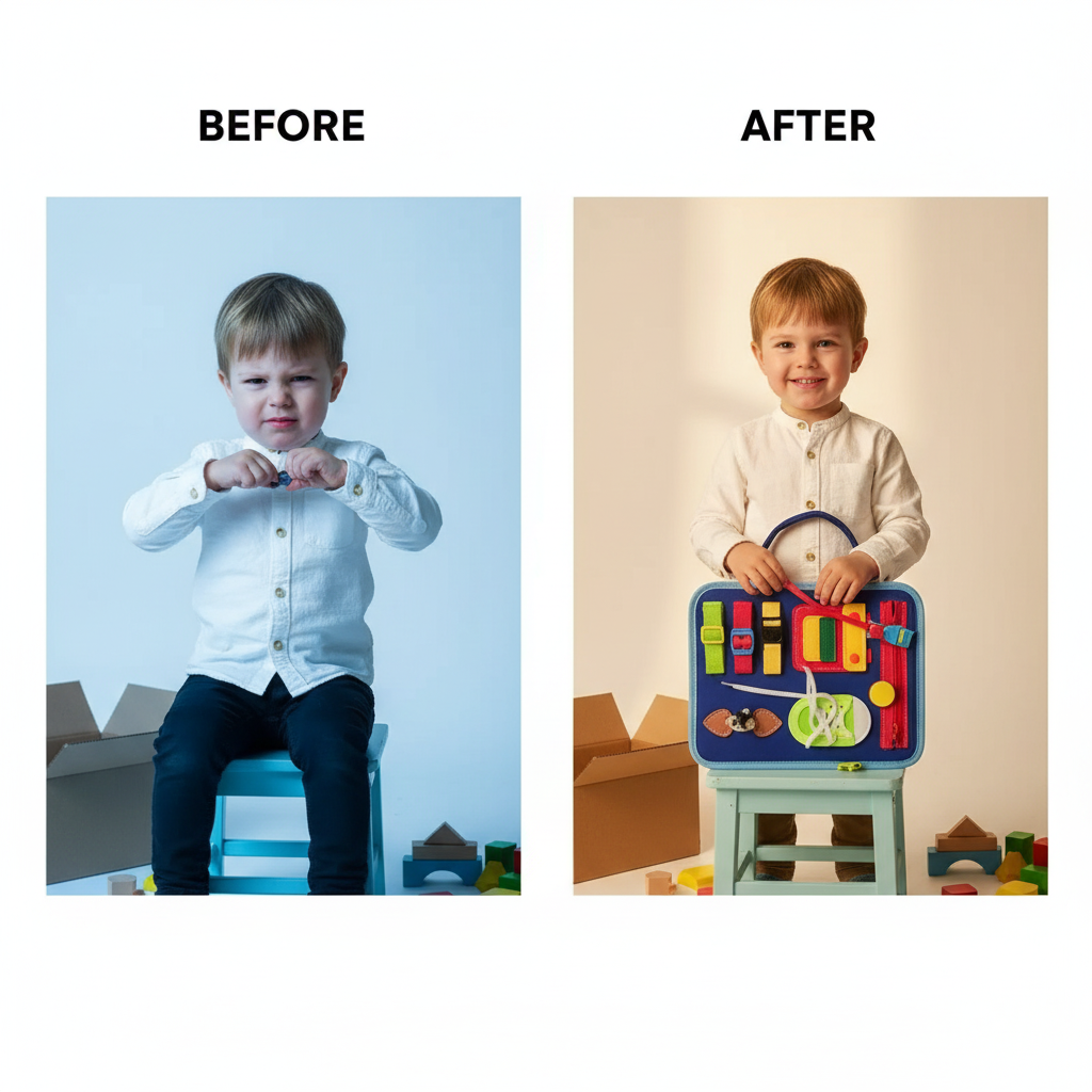 Busy Board Montessori Toys for Toddler Busy Book Sensory Preshool Early Education Learning Fine Motor Skills Toys For Children